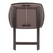 Winsome Set of 4 Solid Wood Single TV Tables Oversized 92124, Dark Espresso