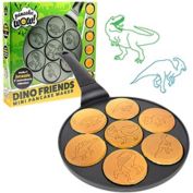 CucinaPro Dino Mini Pancake Pan - Make 7 Unique Flapjack Dinosaurs, Nonstick Pan Cake Maker Griddle for Breakfast Fun & Easy Cleanup