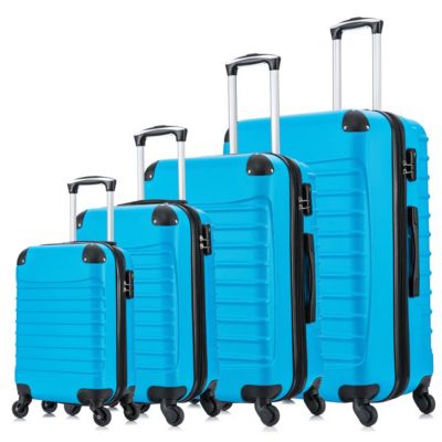 Infinity Merch 4 Piece Set Luggage Expandable Suitcase