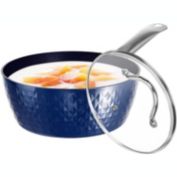 Rainbean  1.5 Quart Pot Saucepan with Lid, Small Nonstick Saucepan with Lid, Small Soup Pot