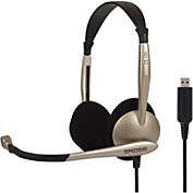 Koss - Headset Stereo On Ear with Boom Mic Gold/Black 8ft Cord (CS100-USB)