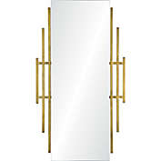 Signature Home Collection 53.25" Antique Brass Finished Unframed Wall Mirror