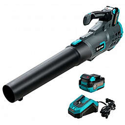Electrical Cordless Leaf Blower with Battery and Charger-Gray