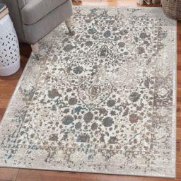 Luxe Weavers Distressed Floral Area Rug
