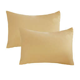 PiccoCasa Soft Pillowcase 2 Pack Microfiber Pillow Cases Weave for 1800 Series Ployester Pillow Covers, Travel, 14