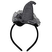 Northlight Gray Mesh Witch&#39;s Hat Halloween Headband Costume Accessory
