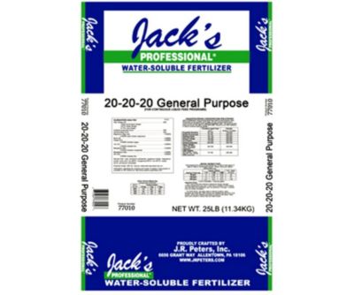 Jack's Prof (#77010) General Purpose Fertilizer, 20-20-20 Fertilizer, 25-Pound