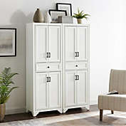 Crosley Furniture Tara 2Pc Pantry Set Distressed White