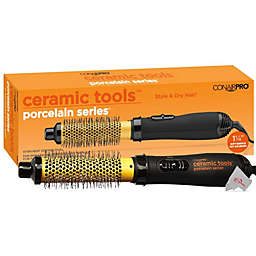 Conair Pro Ceramic Tools Porcelain Series 1.25 Inch 1000W Soft-Bristle Hot Air Brush to Style & Dry Hair