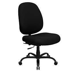 Emma + Oliver 400 lb. Big & Tall High Back Black Fabric Adjustable Back Ergonomic Office Chair