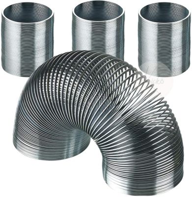 Kicko Metal Coil Spring Walking Spring Toy - 4 Pack - Novelty, Prize, Party Favor for Kids