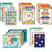 Magic Scholars Educational Posters, 18 Bundle Pack, Classroom Decor for Kids Toddler Learning Activities, Kindergarten, Pre School, Homeschool Supplies, Alphabet Chart, Days of the Week