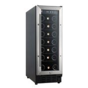 Sunpentown 21-Bottle Under Counter Wine and Beverage Cooler with Dual Paned Glass Door