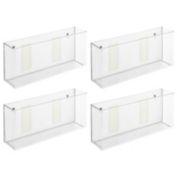 mDesign Plastic Adhesive Wall Mount Kitchen Organizer - 4 Pack