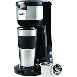 Salton FC1952 2 in 1 Single Serve K-Cups or Coffee filter Basket Coffee Maker Stainless Steel