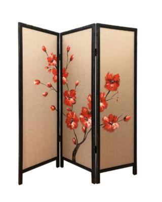 Screen Gems Contemporary 3 Panel Blooming Screen Room Divider