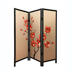 Screen Gems Contemporary 3 Panel Blooming Screen Room Divider