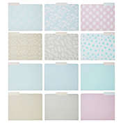 Juvale Pastel Decorative File Folders for Women, Classroom Supplies, Letter Size, 1/3-Cut Tabs, (12 Pack)