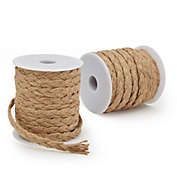 Bright Creations 2 Rolls Natural Jute Rope Twine, Braided String for Crafts, Gifts, 10mm Thick (0.4 In x 26 Ft)