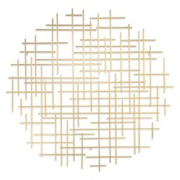 Cheungs Iquara Large Gold Round Metal Wall Art