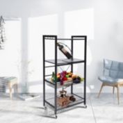 Stock Preferred 4 Tier Kitchen Baker&#39;s Rack Metal Wire Shelving Stand