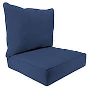 Jordan Manufacturing 2 Piece Deep Seat Chair Cushion Blue