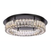 Elegant Lighting Home Decorative Monroe 22 inch LED single flush mount - Black