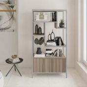 Techni Mobili Techni Mobili Oak Storage Rack with  door cabinet