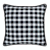 Kate Aurora 2 Pack Country Farmhouse Buffalo Plaid Zippered Pillow Covers - 18 in. W x 18 in. L, Black
