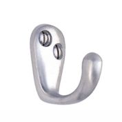 Smedbo Single Coat Hook 1 1/2" Brushed Chrome