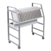 Luxor School Office Rolling 16-Capacity Open Charging Cart for Tablets, Chromebooks
