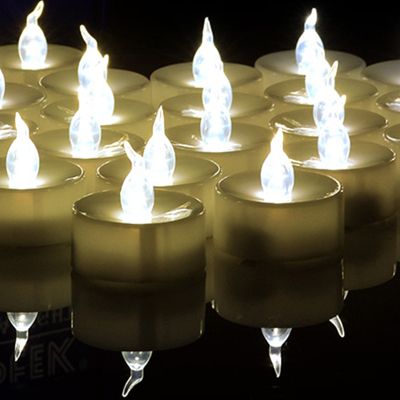 Richland LED Votive Candles Set of 12 Amber Home Wedding Event Decor Flameless 