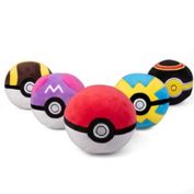 PokeMoN Pokeball Plush 5-Pack - Includes Poke, Master, Ultra, Quick, Luxury Ball - Soft Stuffed Poke Balls with Weighted Bottom - 4" Each - Ages 2+