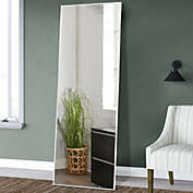 Homeroots Bed & Bath Minimal White Rectangular Wall Mirror