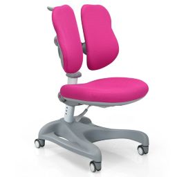 Gymax Kids Study Desk Chair Adjustable Height Depth w/Sit-Brake Casters