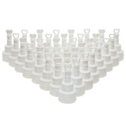 Juvale Wedding Bubbles for Reception Party Favors, White Tier Cake Design (144 Pack)