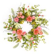 Melrose Home Decorative Cosmos/Berry Wreath 27"D Polyester/Plastic