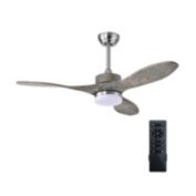Slickblue 48 Inch Wood Ceiling Fan with LED Lights and 6 Speed Levels
