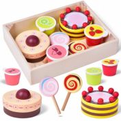 PopFun Wooden Dessert Pretend Play Set