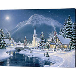 Metaverse Art Christmas Village by Richard Burns 20-Inch x 16-Inch Canvas Wall Art