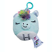 Scented Squishmallows Justice Exclusive Crystal the Unicorn Letter &quot;H&quot; Clip On Plush Toy