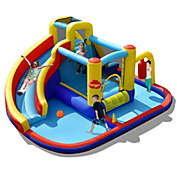 Slickblue 7-in-1 Inflatable Water Slide Bounce Castle Without Blower