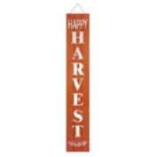 Happy Harvest Wood Porch Sign-Orange 9.5in