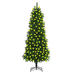 vidaXL Artificial Christmas Tree with LEDs 94.5