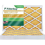 FilterBuy 14x24x1 MERV 11 Pleated HVAC AC Furnace Air Filters (4-Pack)