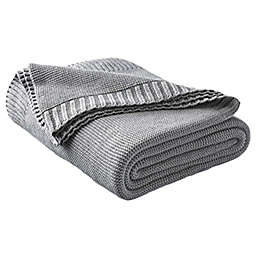 Bokser Home   Sweater Knit Cotton Blanket King/Cal King 94x108 - Cloud Grey