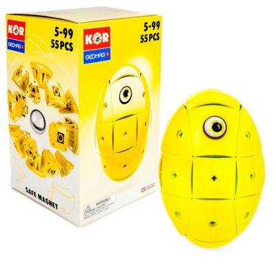 Geomag Kor Egg - Yellow - 55 Piece Creative Magnet Playset