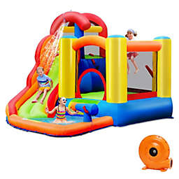 Slickblue Kid Inflatable Bounce House Water Slide Castle with Blower