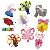 Wrapables Baby Toddler Ribbon Sculpture Hair Clips (Set of 10)