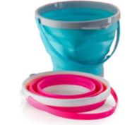 Top Race Foldable Pail Bucket Set Of 3 Collapsible Buckets Multi-Purpose For Beach,